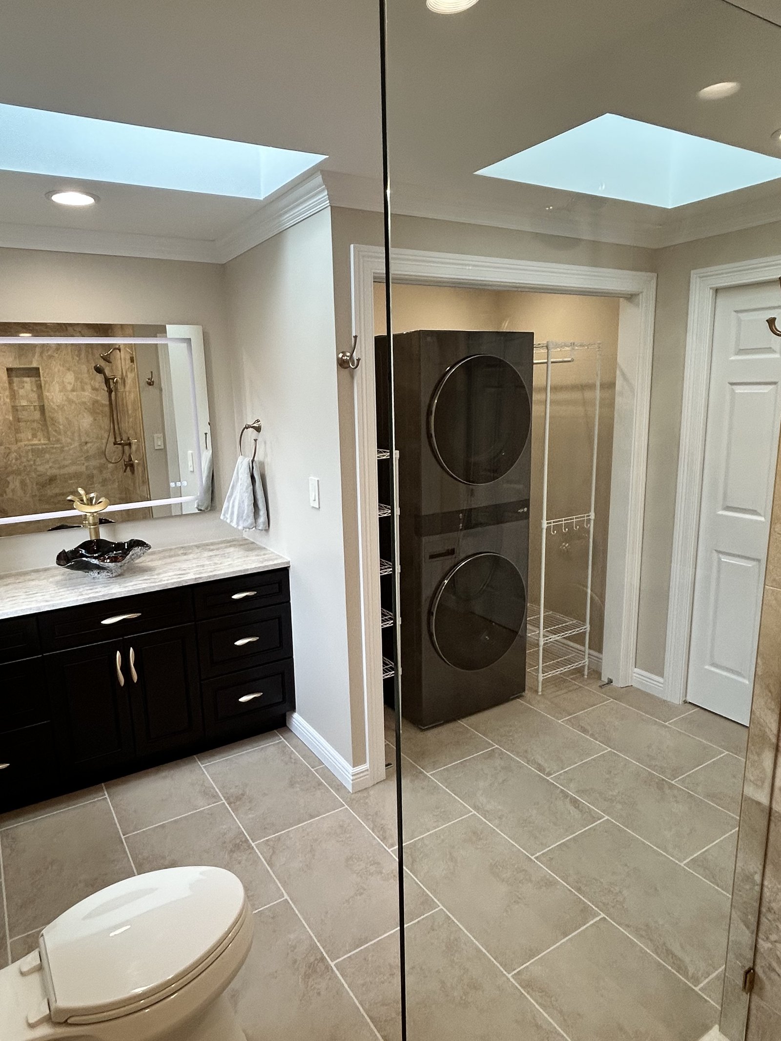 Master bathroom vanity and laundry area West Chester