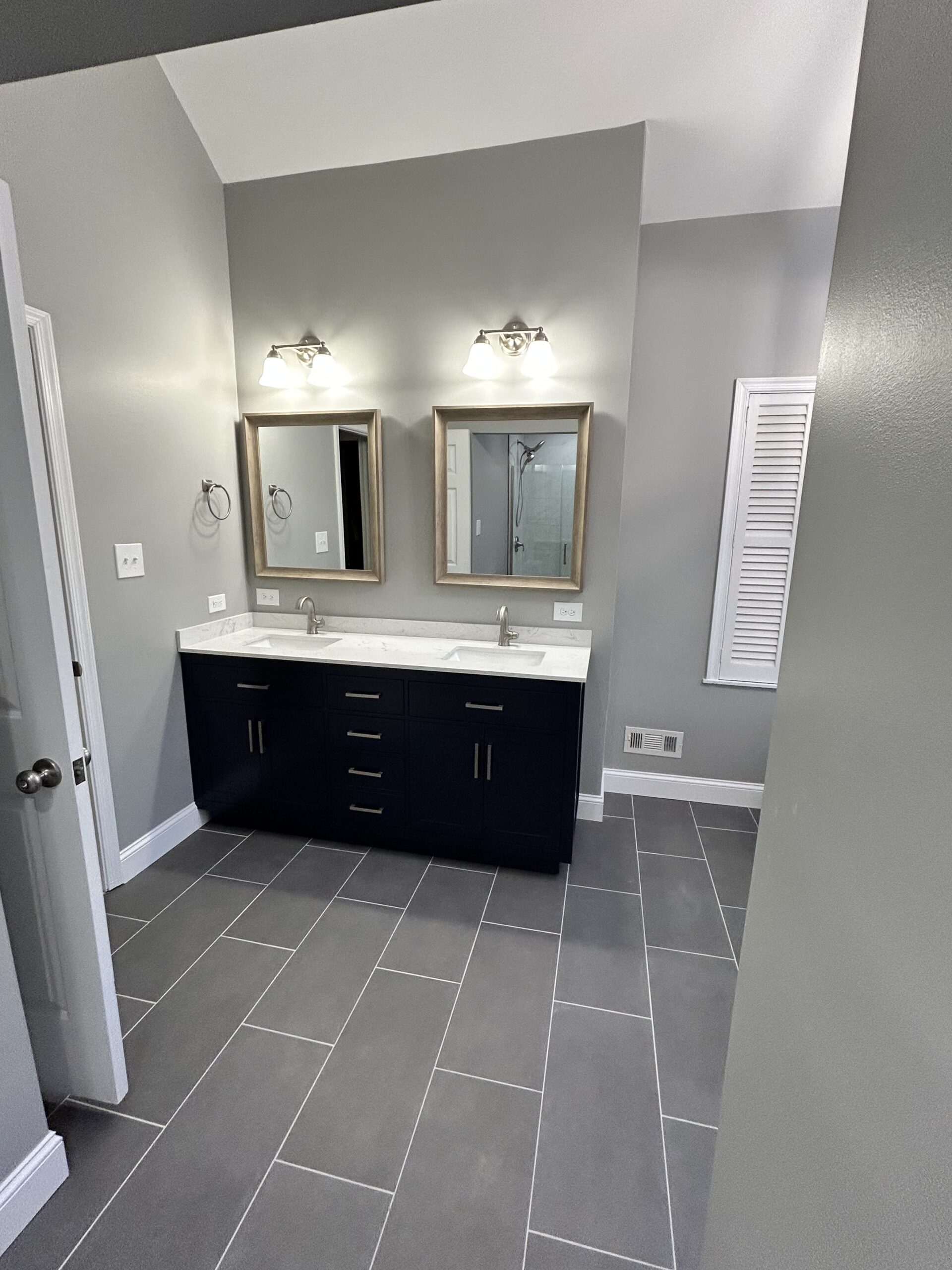 Master Bathroom Remodel with new double vanity and fixtures